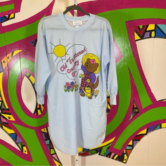 Stardust, Vintage Polyester Nightgown. One Size Fits All. Old Fashioned Country - Picture 1 of 6